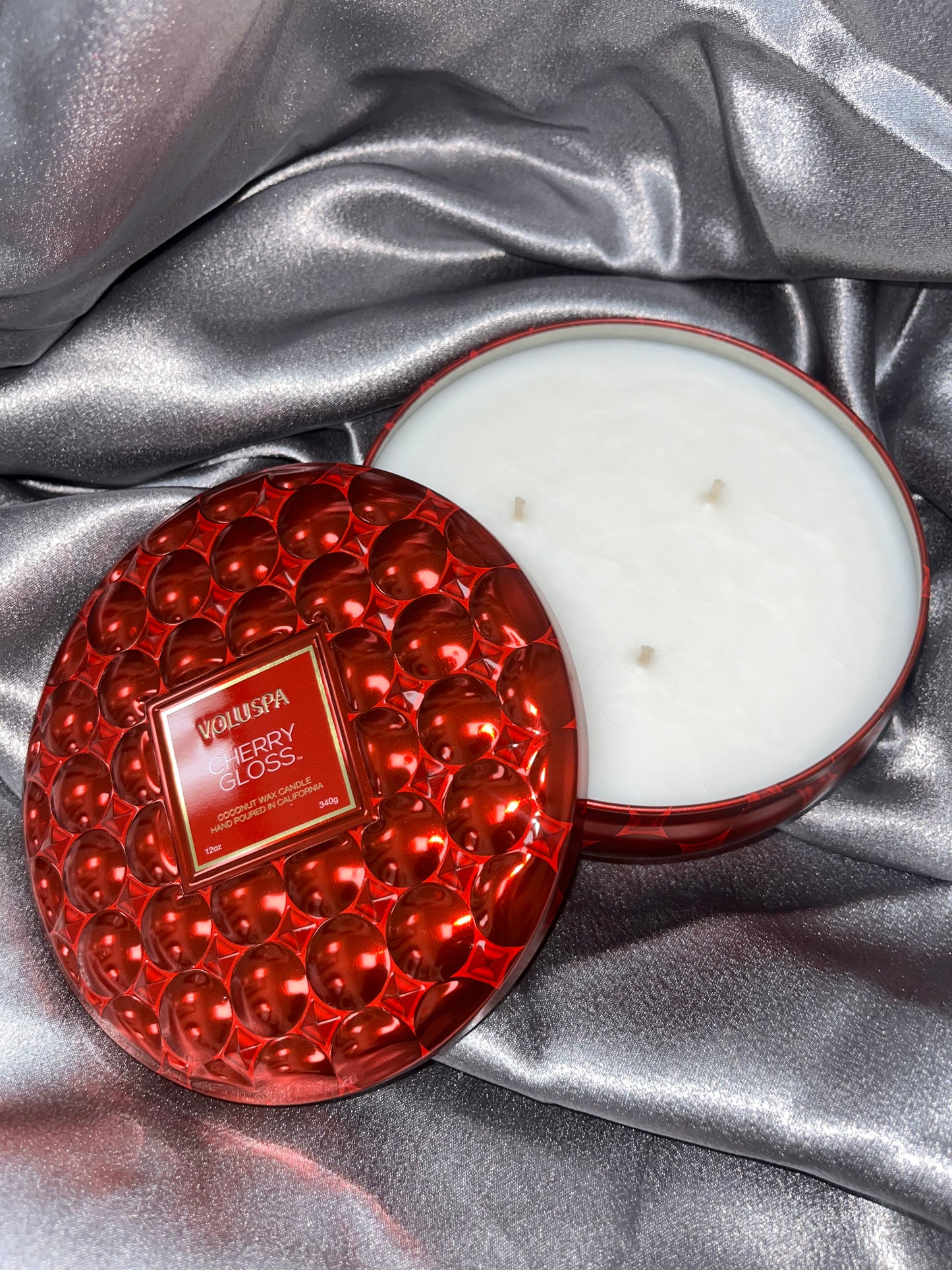 Voluspa - Cherry Gloss - 3 Wick Tin Candle