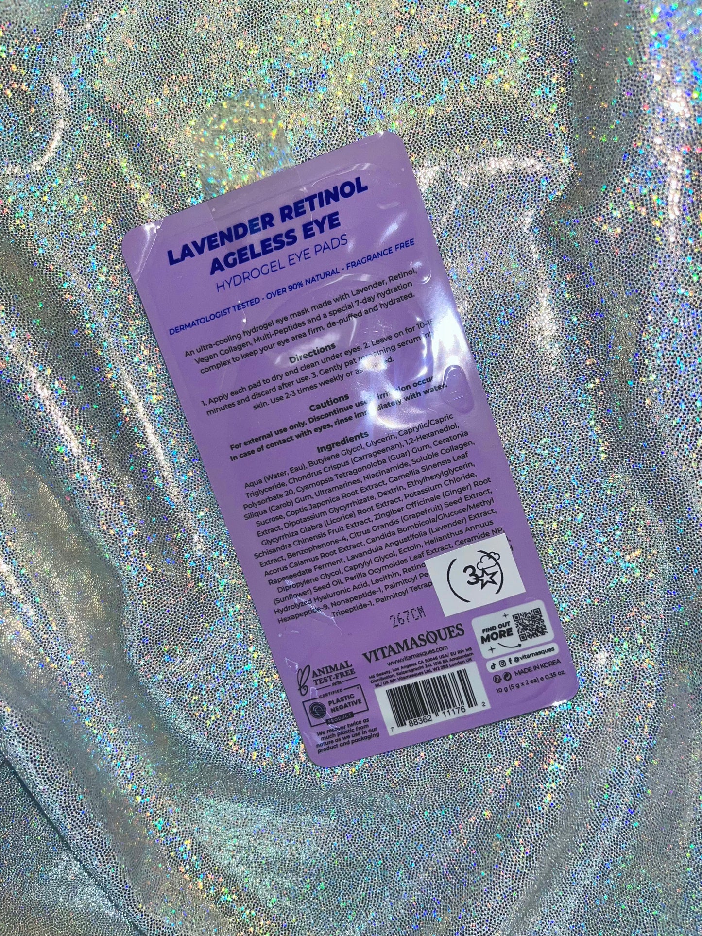 Lavender Retinol Hydrogel Eye Mask